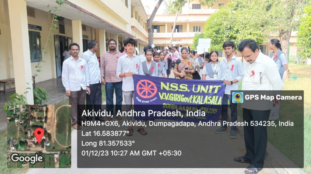 Aids Awareness Rally Conducted by NSS & Red Ribbon Club